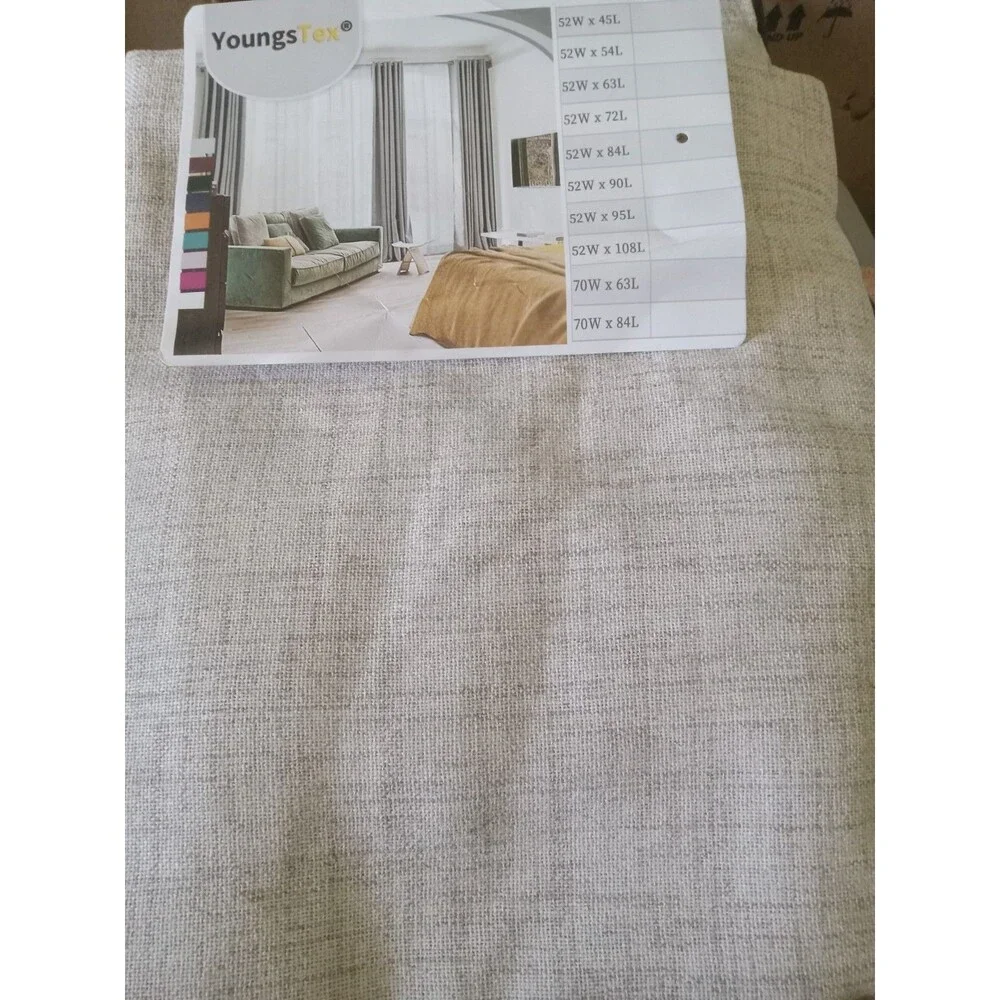 52w X 84l YoungsTex curtain textured, linen-like fabric 100% Polyester, 1pc